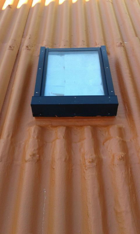 Imagen de claraboya en cubierta restaurada