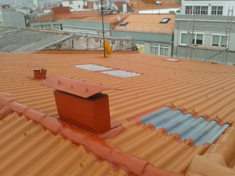 Imagen de cubierta de edificio restaurada